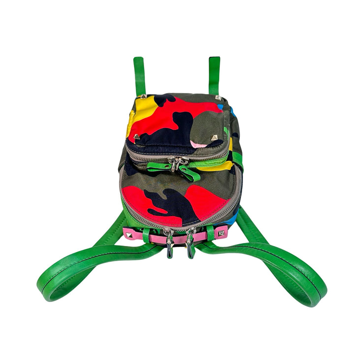 Valentino Garavani - Psychedelic Camo Mini Nylon Rockstud Backpack