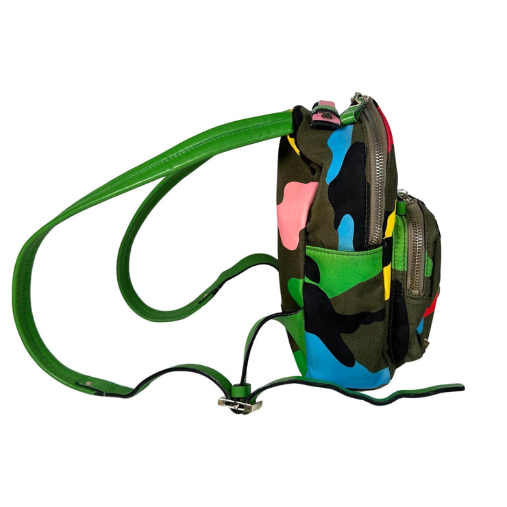 Valentino Garavani - Psychedelic Camo Mini Nylon Rockstud Backpack