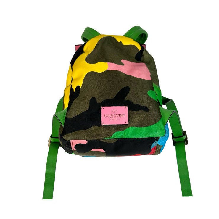 Valentino Garavani - Psychedelic Camo Mini Nylon Rockstud Backpack
