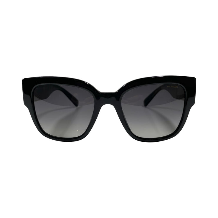 Versace - Black & Gold Medusa Polarized Sunglasses