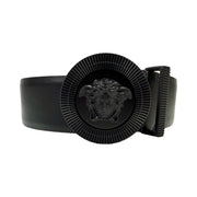 Versace - Black Leather Biggie Medusa Belt 96/38