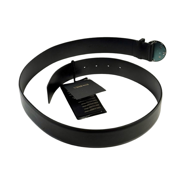 Versace - Black Leather Biggie Medusa Belt 96/38
