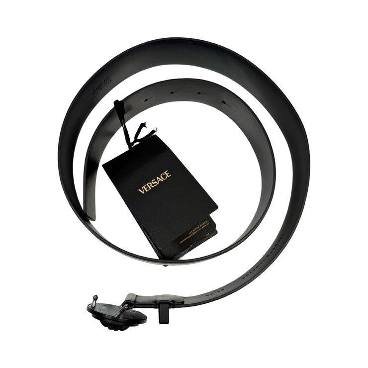 Versace - Black Leather Biggie Medusa Belt 96/38