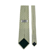 Versace - Cream & Olive Medusa Silk Tie
