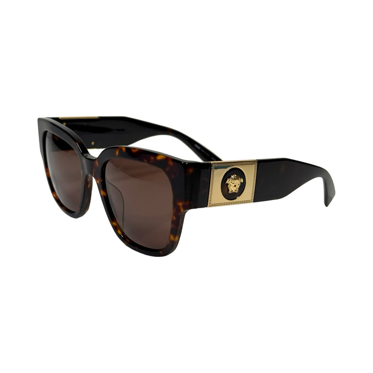 Versace - Havana Gold Medusa Sunglasses