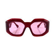 Versace - Medusa Gold Medallion Transparent Fuchsia Sunglasses