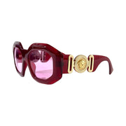 Versace - Medusa Gold Medallion Transparent Fuchsia Sunglasses
