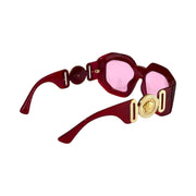 Versace - Medusa Gold Medallion Transparent Fuchsia Sunglasses