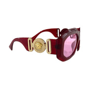 Versace - Medusa Gold Medallion Transparent Fuchsia Sunglasses