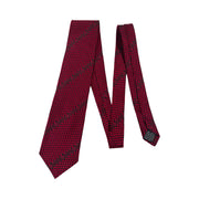 Versace - Red & Black Greek Key Medusa Silk Tie
