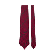 Versace - Red & Black Greek Key Medusa Silk Tie