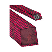 Versace - Red & Black Greek Key Medusa Silk Tie