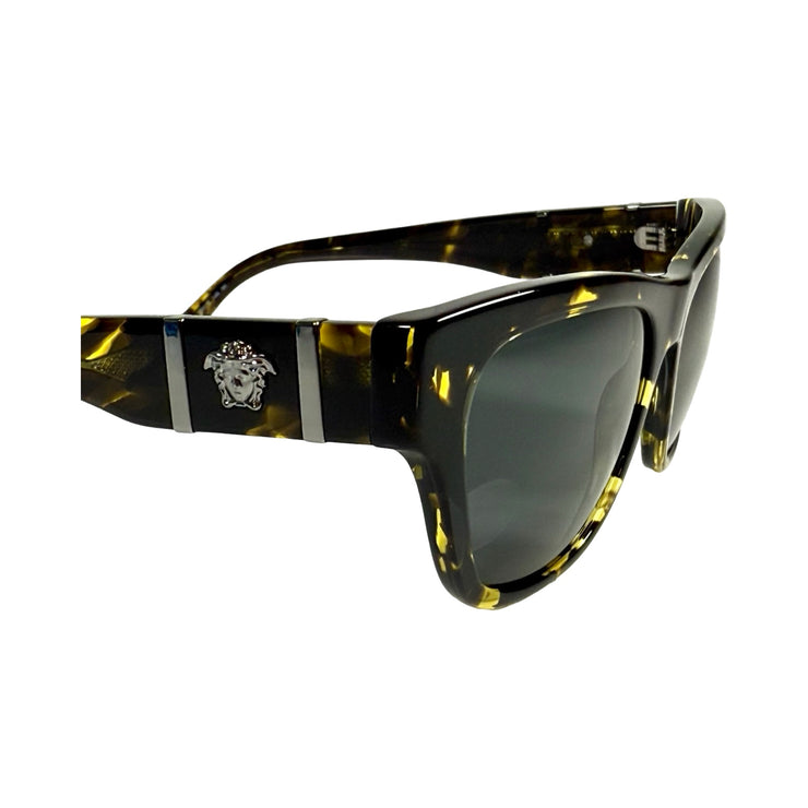 Versace - Silver Medusa Havana Sunglasses