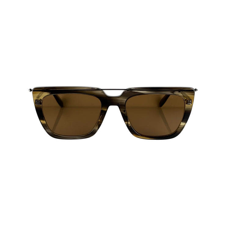 Alexander McQueen - NEW Brown & Silver Havana Sunglasses