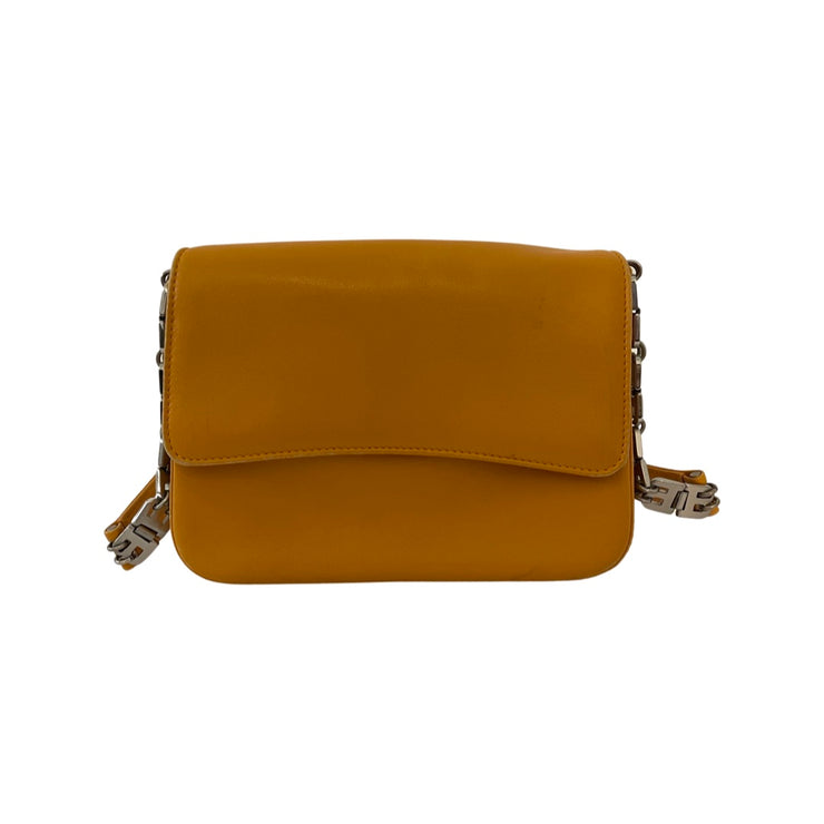 Bally - Yellow Leather B Chain Shoulder Bag