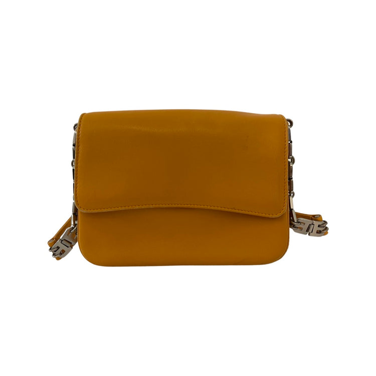 Bally Yellow Leather B Chain Shoulder Bag | FOMO Rochester, NY