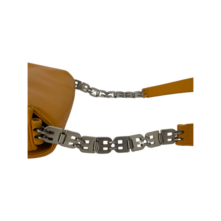 Bally - Yellow Leather B Chain Shoulder Bag