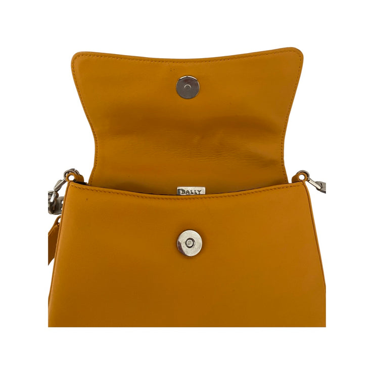 Bally - Yellow Leather B Chain Shoulder Bag