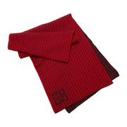 Givenchy - Red & Burgundy Stripe 4G Wool Scarf