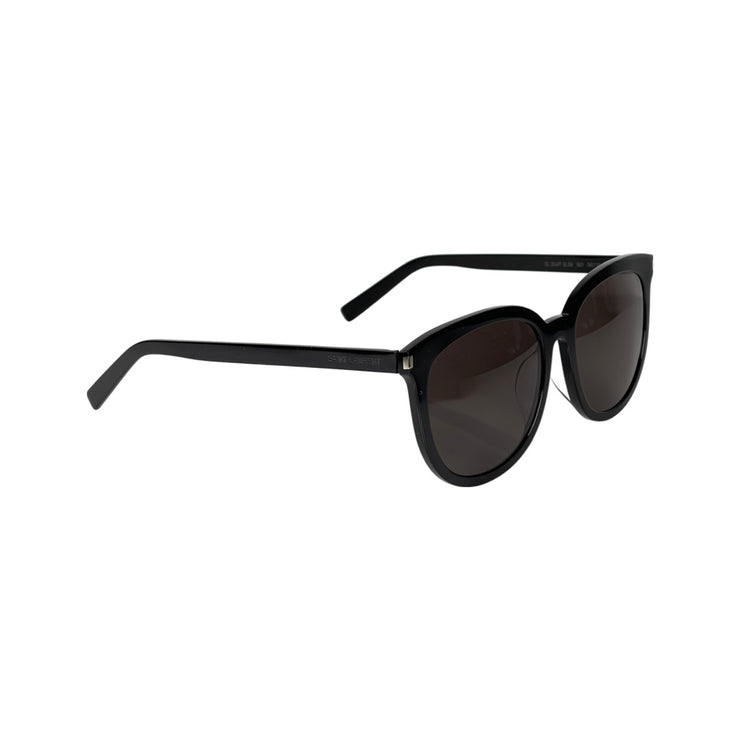 Saint Laurent -  YSL NEW Round Black w/ Silver Sunglasses